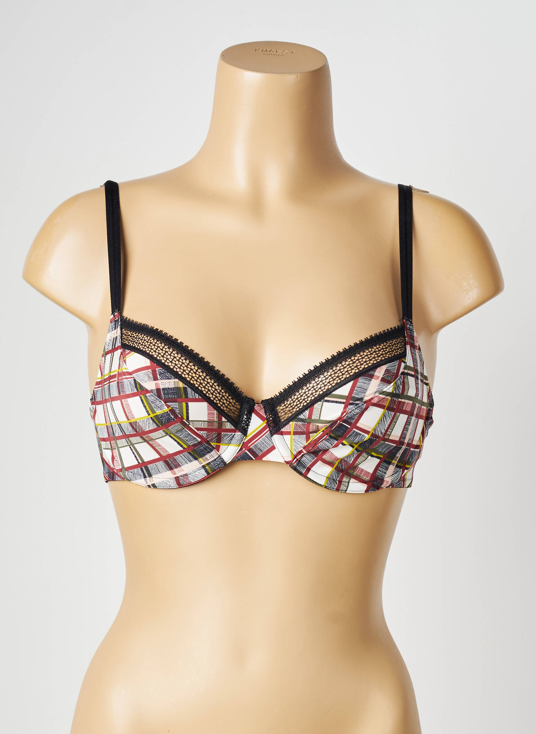 Sutien efect material satinat sutien cupe întregi cu decolteu înalt negru PASSIONATA femeie