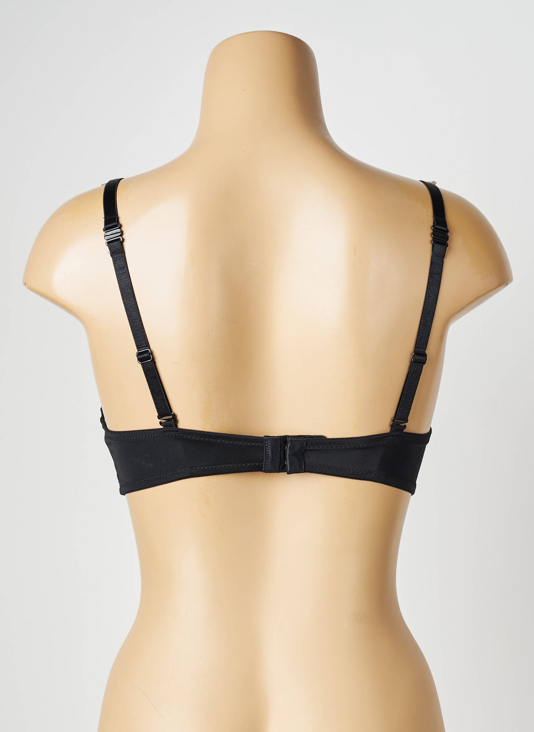 Sutien efect material satinat top sutien push-up negru VALEGE femeie