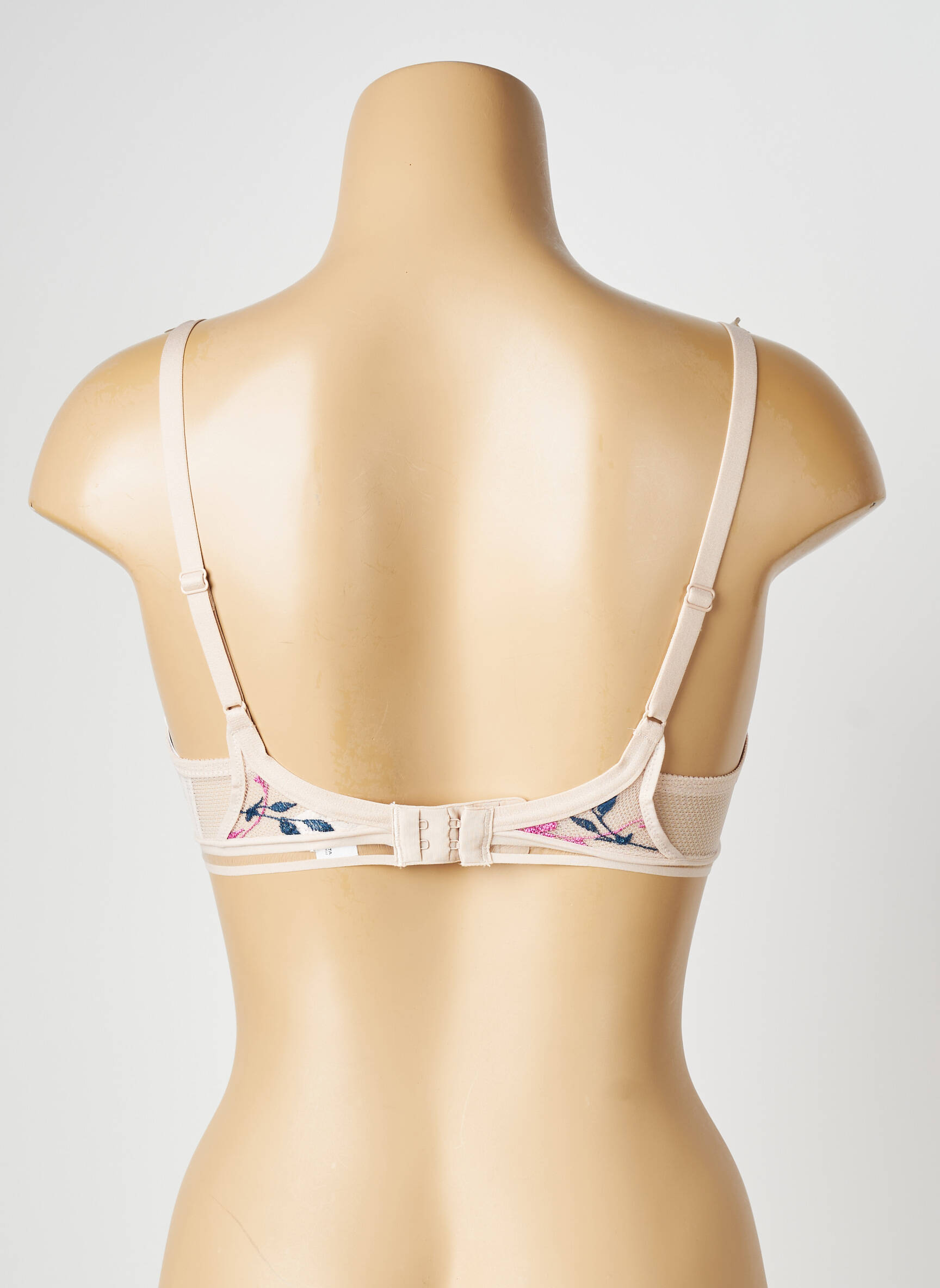 Sutien efect material satinat sutien cupe întregi cu decolteu înalt bej PASSIONATA femeie