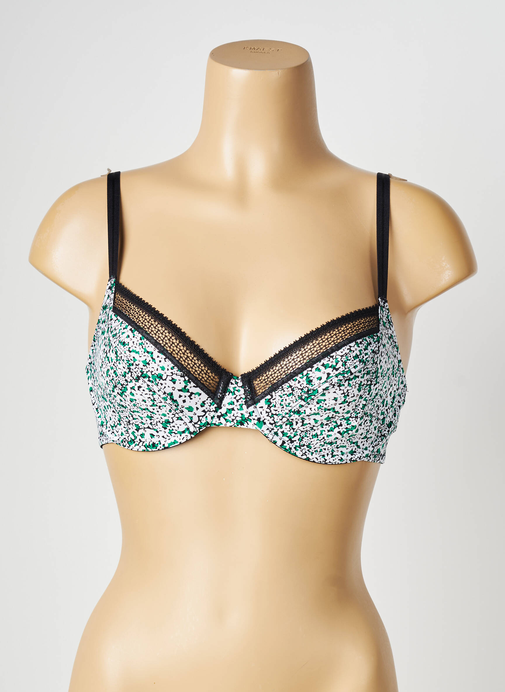 Sutien broderie sutien cupe întregi cu decolteu înalt negru PASSIONATA femeie