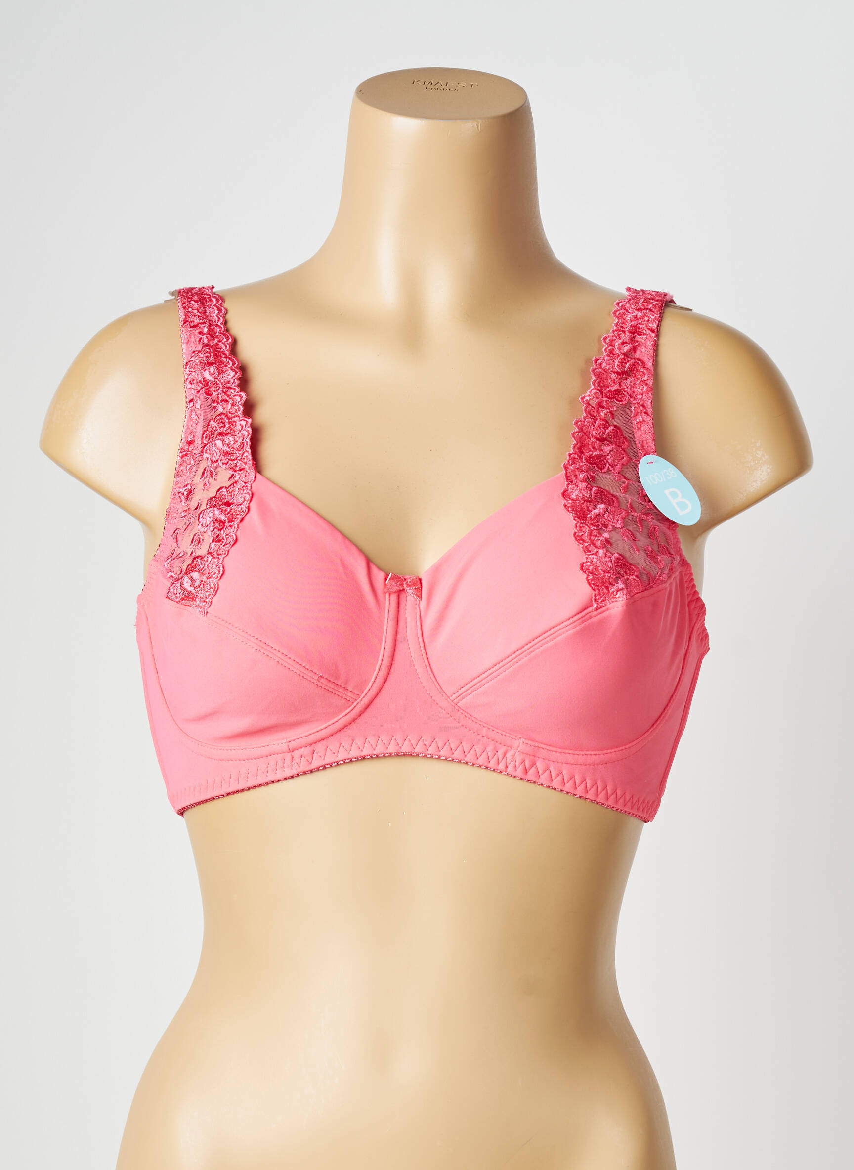 Sutien broderie sutien cupe întregi cu decolteu înalt roz DAMART femeie