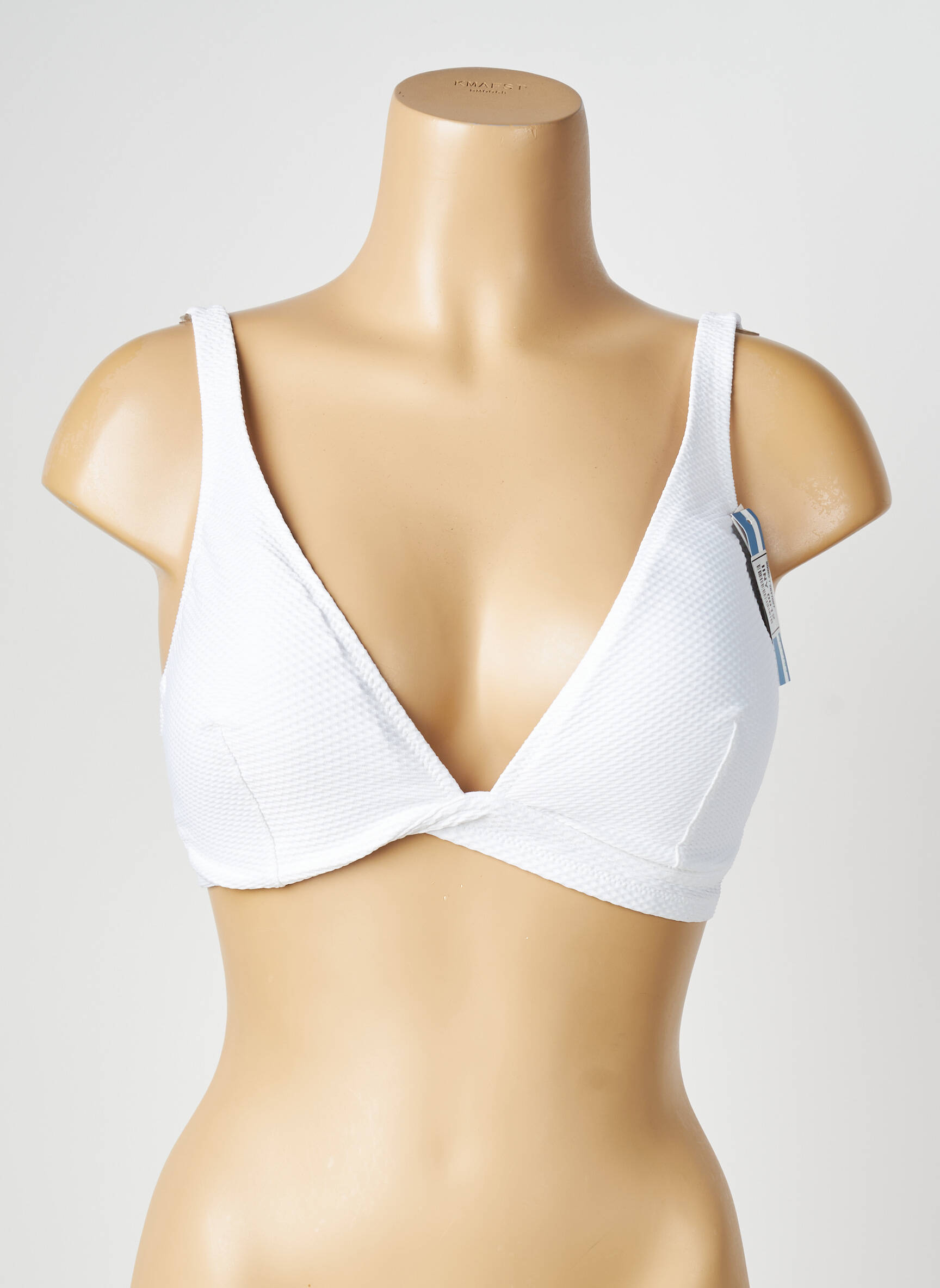 Sutien de costum de baie top triunghiuri top triunghiuri alb PRINCESSE TAM-TAM femeie