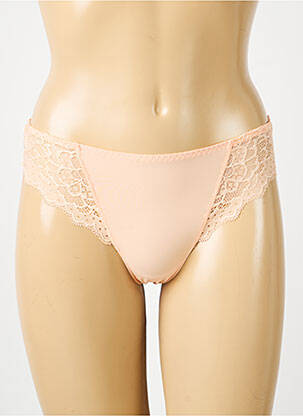 Tanga efect material satinat portocalie SIMONE PERELE femeie