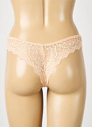Tanga efect material satinat portocalie SIMONE PERELE femeie
