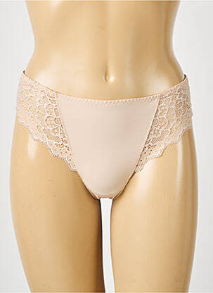 Tanga efect material satinat culoare piersică SIMONE PERELE femeie