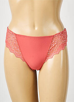 Tanga efect material satinat portocaliu închis SIMONE PERELE femeie