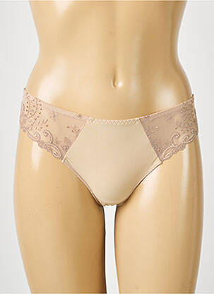 Tanga efect material satinat culoare piersică SIMONE PERELE femeie