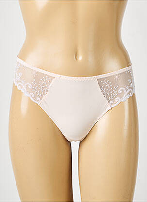 Tanga efect material satinat roz deschis SIMONE PERELE femeie