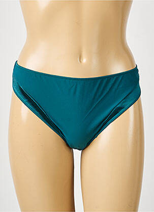 Tanga efect material satinat verde IMPLICITE femeie