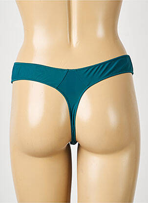 Tanga efect material satinat verde IMPLICITE femeie