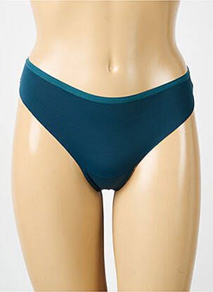 Tanga efect material satinat verde PASSIONATA femeie