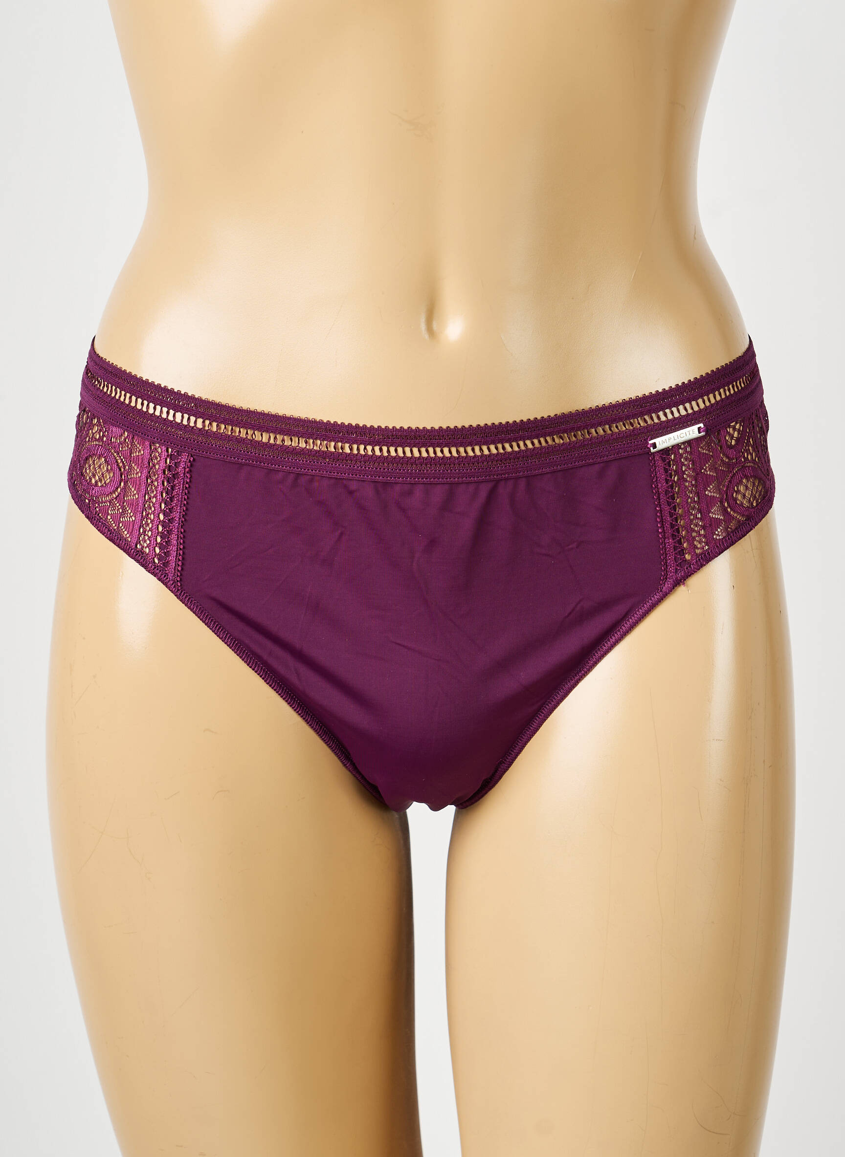 Tanga țesătură satinată violet IMPLICITE femeie