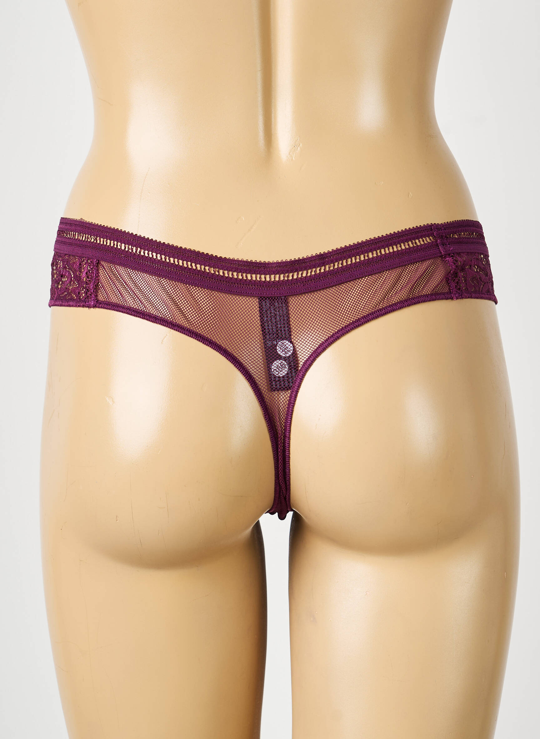 Tanga țesătură satinată violet IMPLICITE femeie