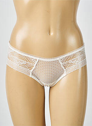 Shorty efect material satinat bej PASSIONATA femeie
