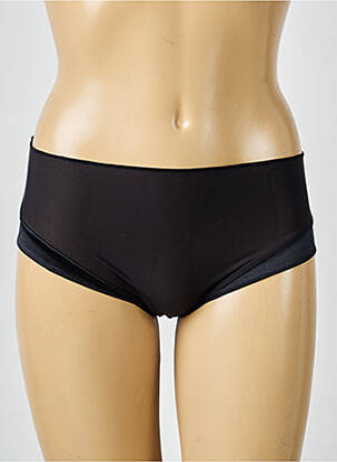 Shorty efect material satinat negru IMPLICITE femeie
