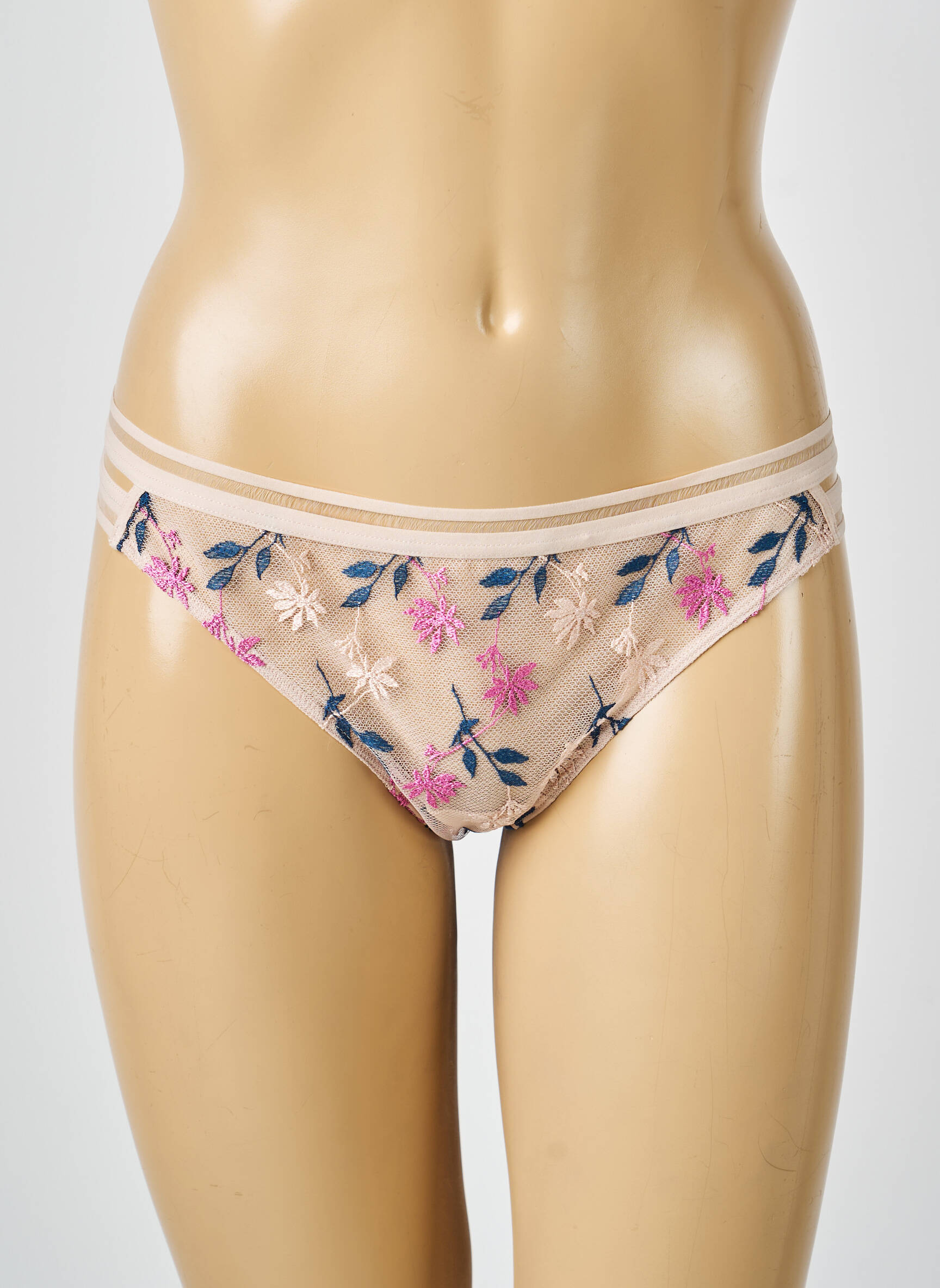 Tanga broderie bej PASSIONATA femeie