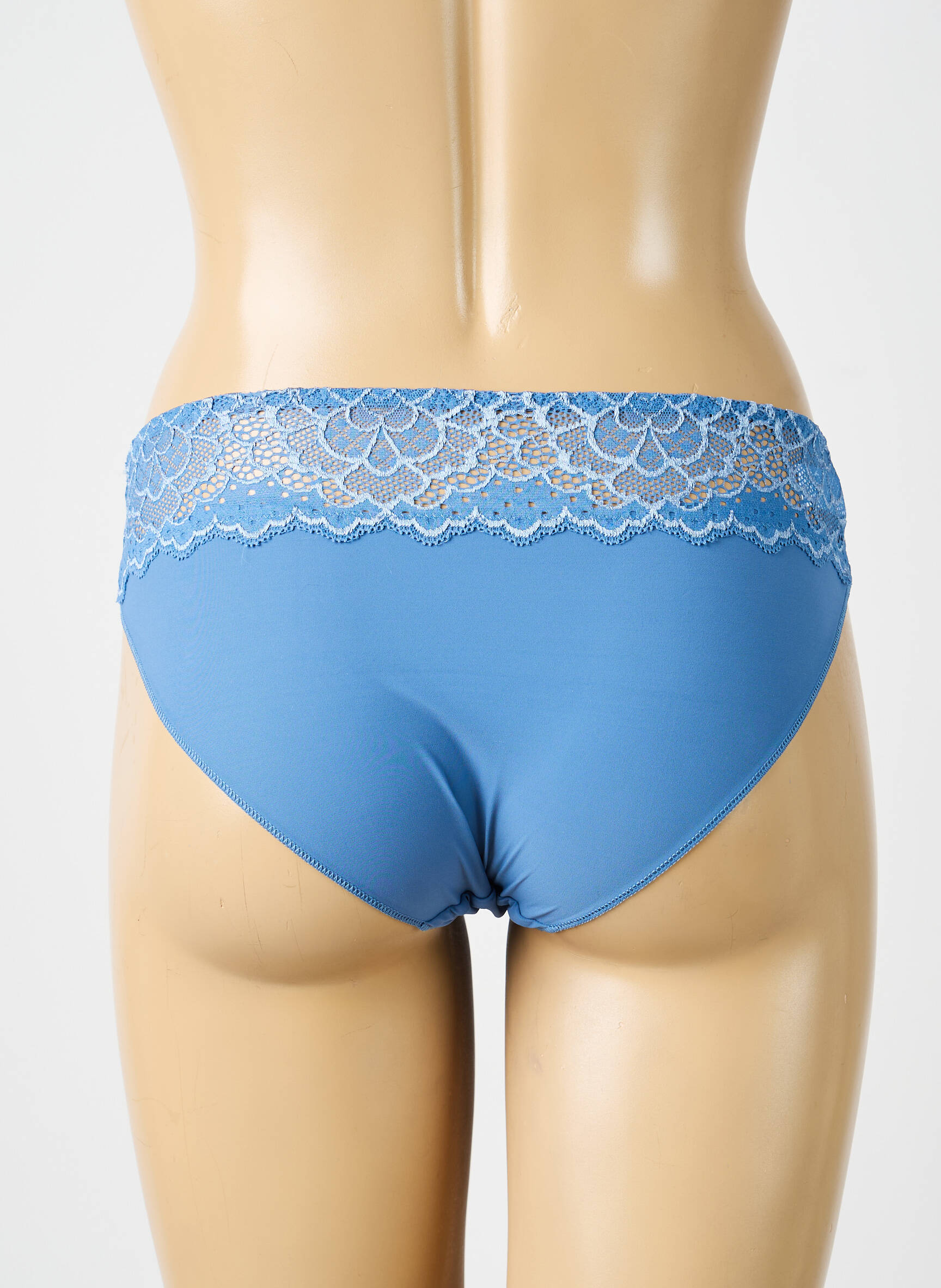 Chilot efect material satinat albastru SIMONE PERELE femeie