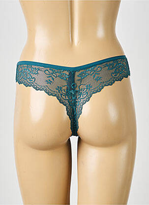 Tanga efect material satinat verde PASSIONATA femeie
