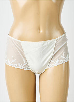 Shorty efect material satinat bej SIMONE PERELE femeie