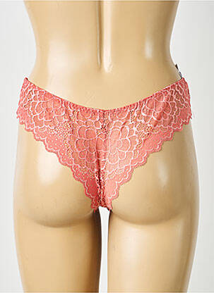 Tanga efect material satinat portocalie SIMONE PERELE femeie
