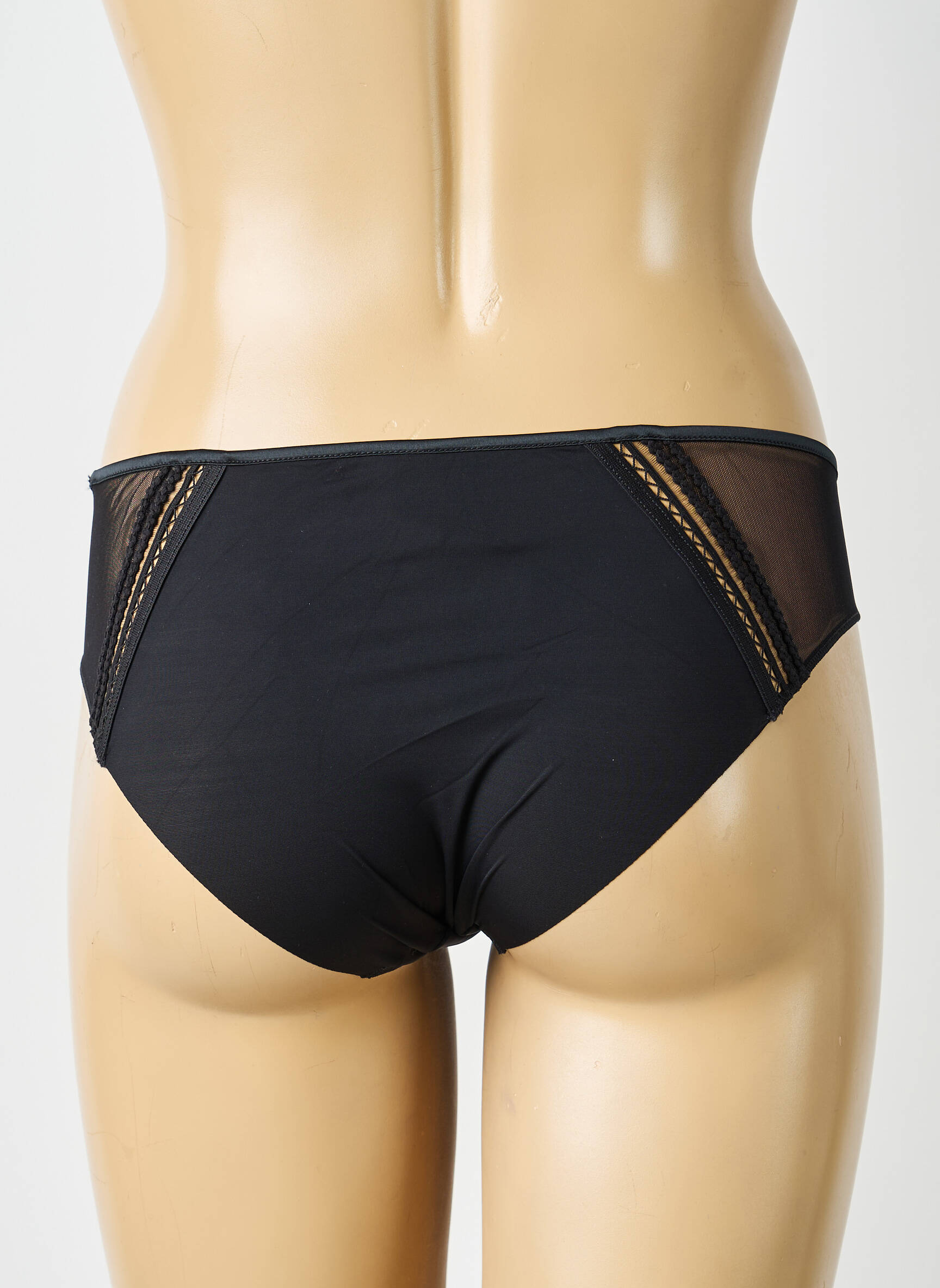 Chilot efect material satinat negru SIMONE PERELE femeie