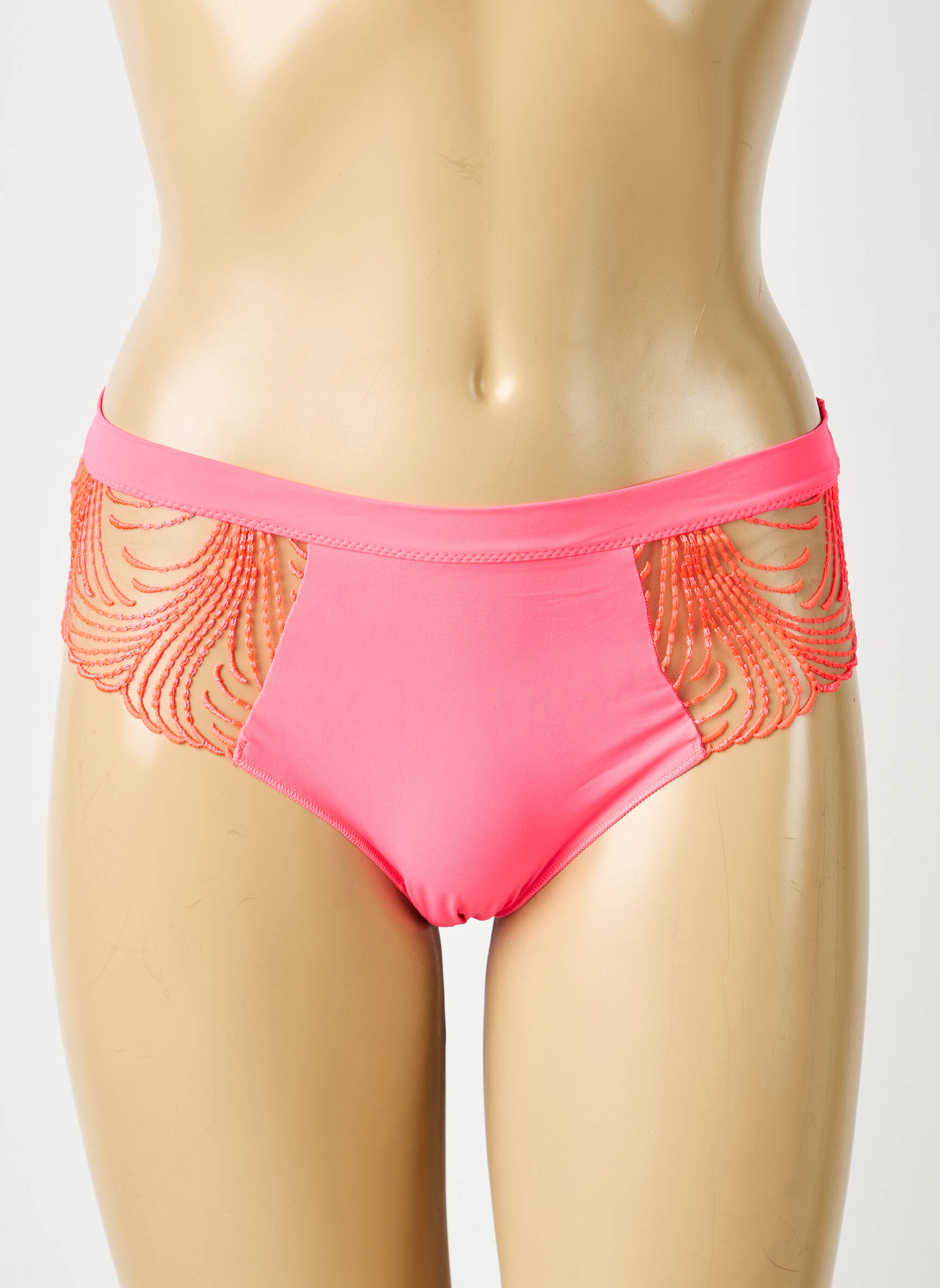 Chilot efect material satinat roz SIMONE PERELE femeie