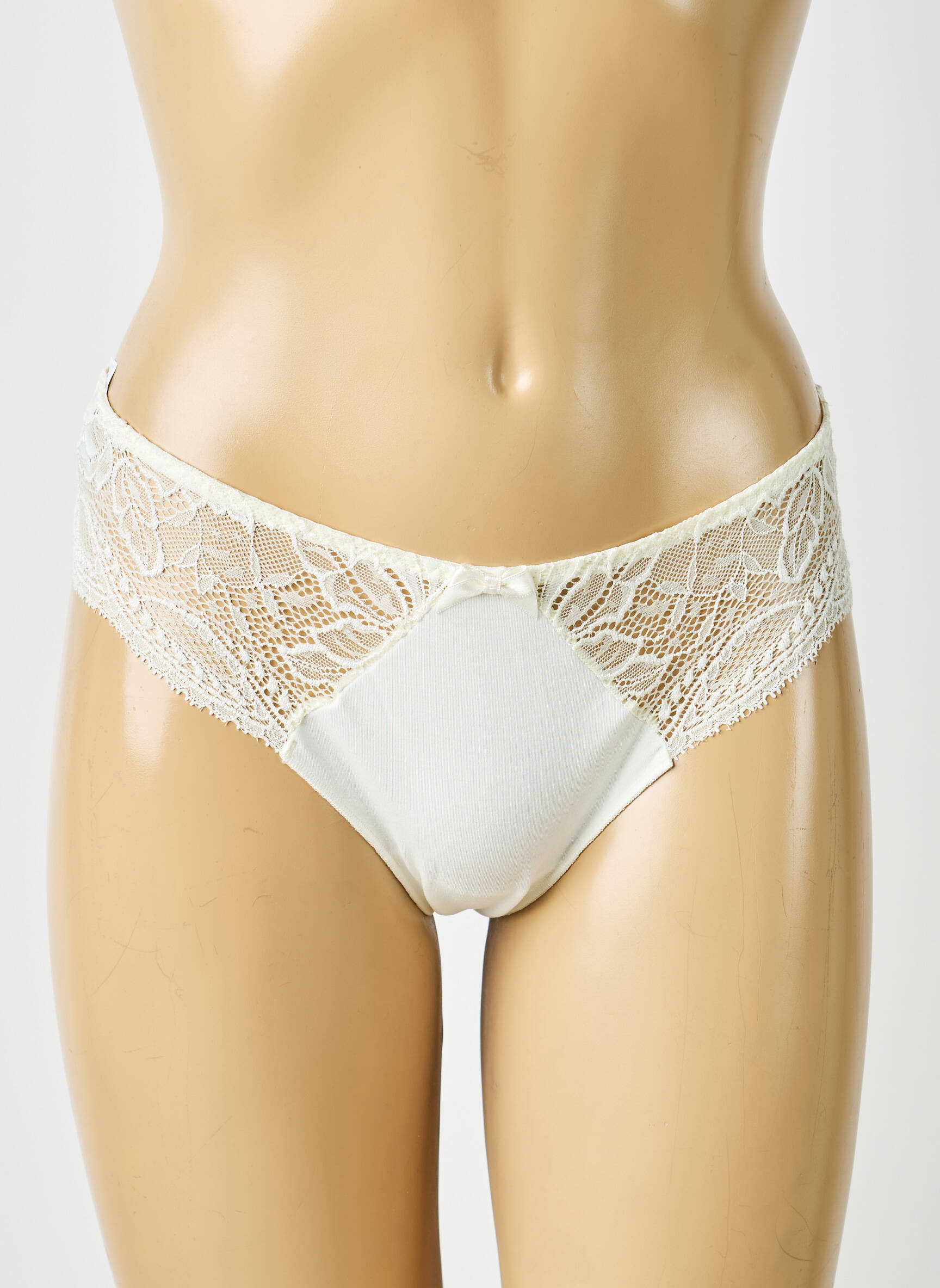 Chilot efect material satinat bej SIMONE PERELE femeie