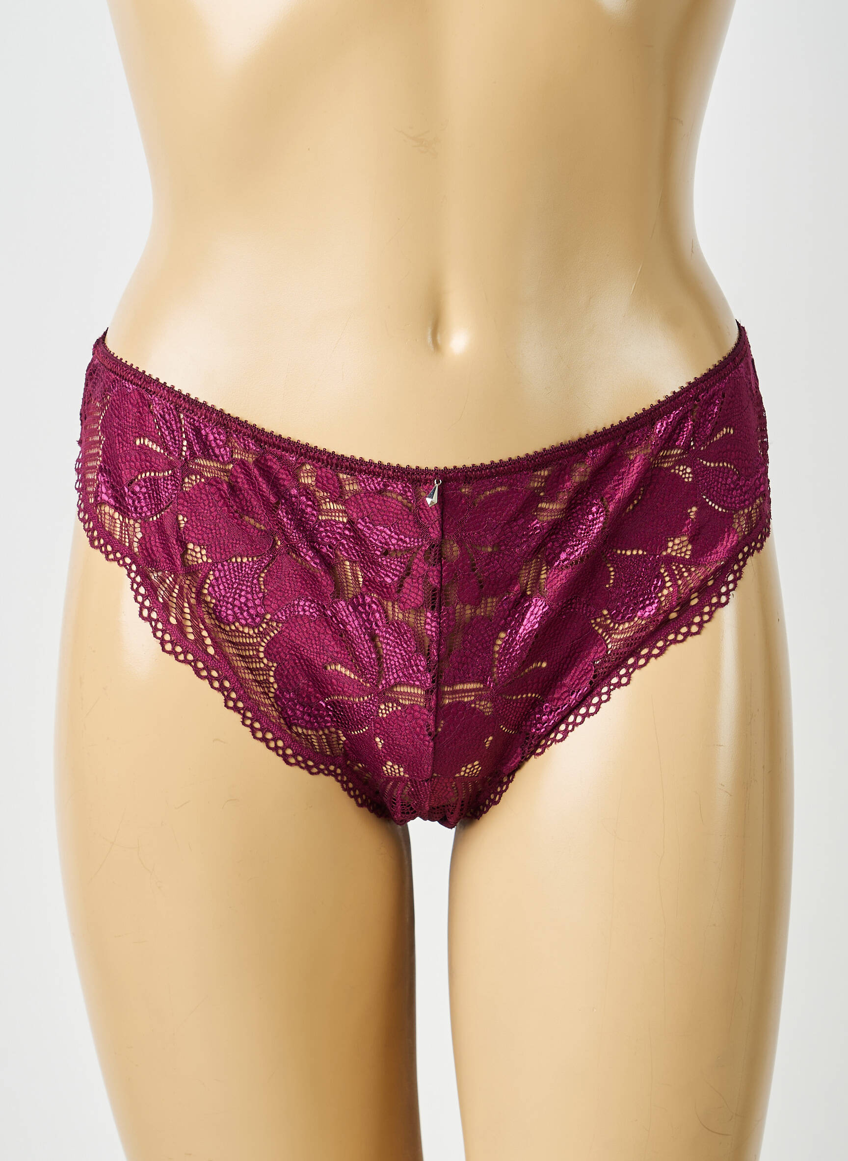 Chilot efect material satinat violet IMPLICITE femeie
