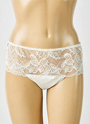 Shorty efect material satinat alb SIMONE PERELE femeie