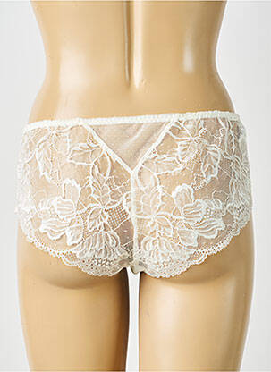 Shorty efect material satinat alb SIMONE PERELE femeie