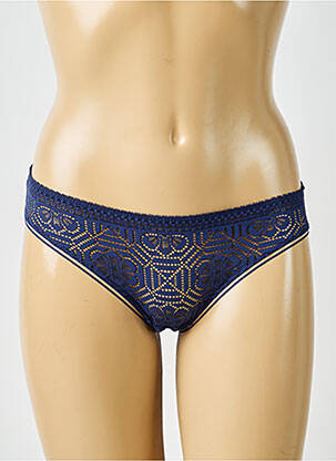 Chilot efect material satinat albastru SIMONE PERELE femeie