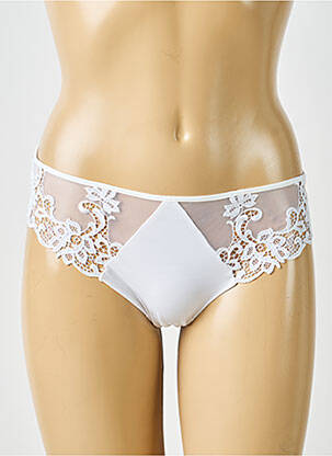 Chilot efect material satinat alb SIMONE PERELE femeie