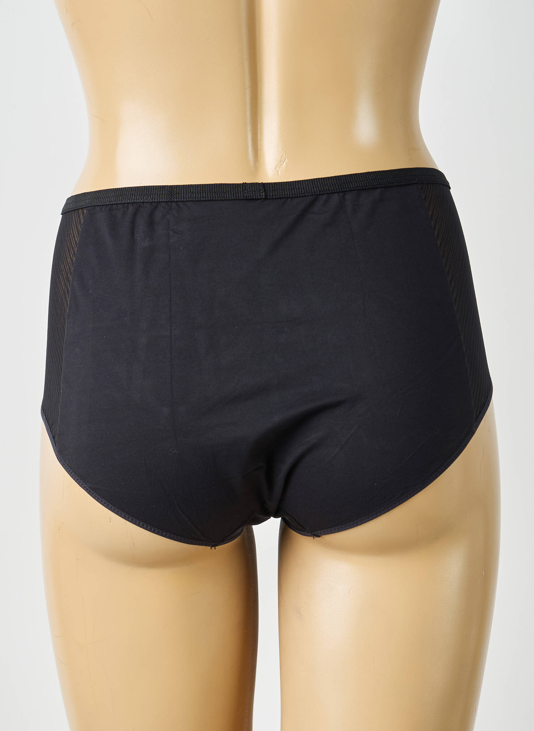 Shorty efect material satinat negru FEMILET femeie