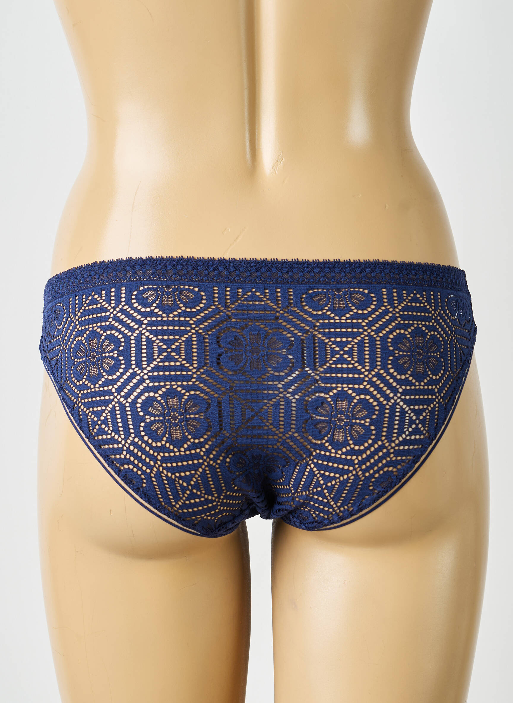 Chilot efect material satinat albastru SIMONE PERELE femeie