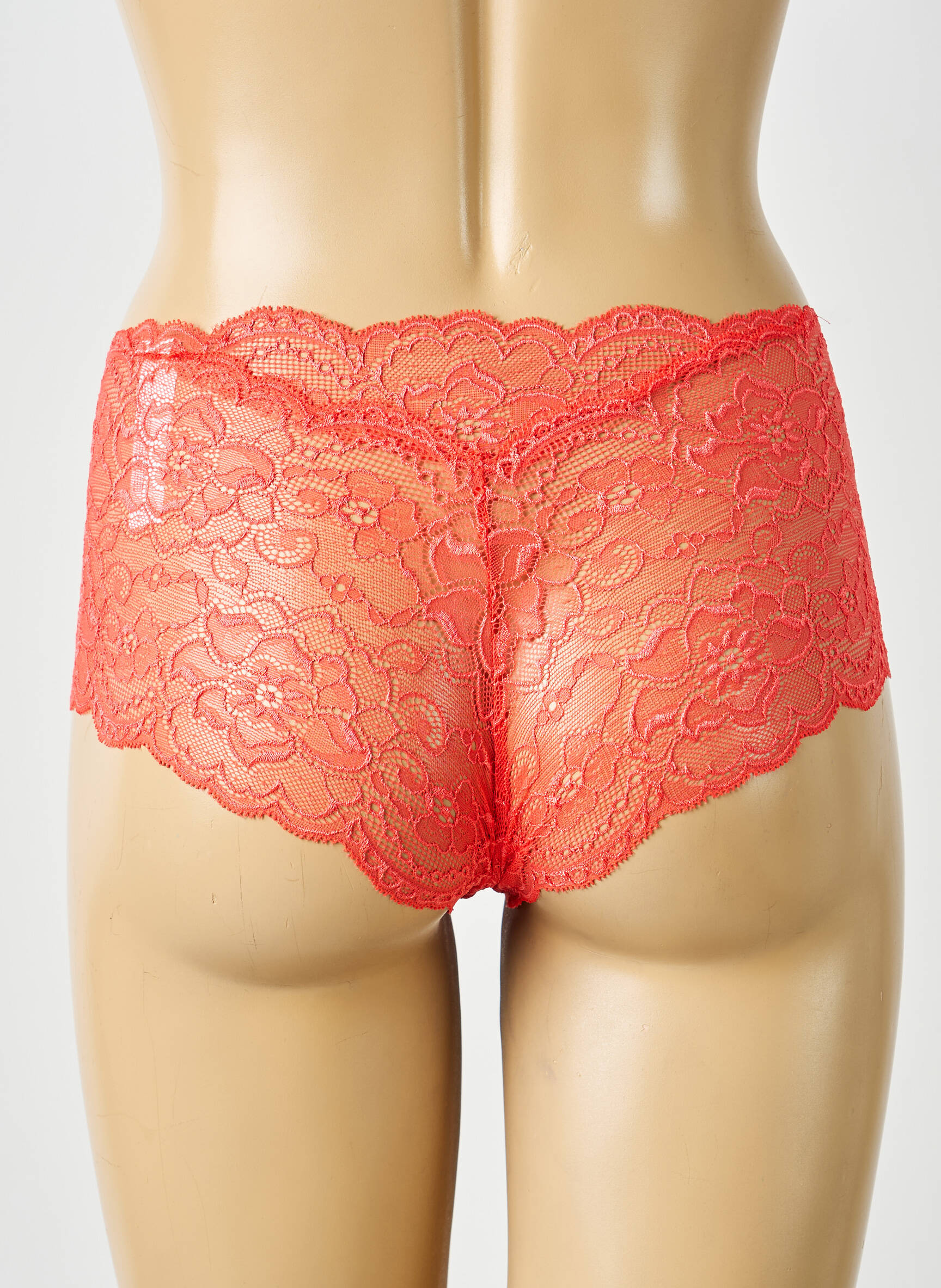 Shorty efect material satinat portocalie PASSIONATA femeie