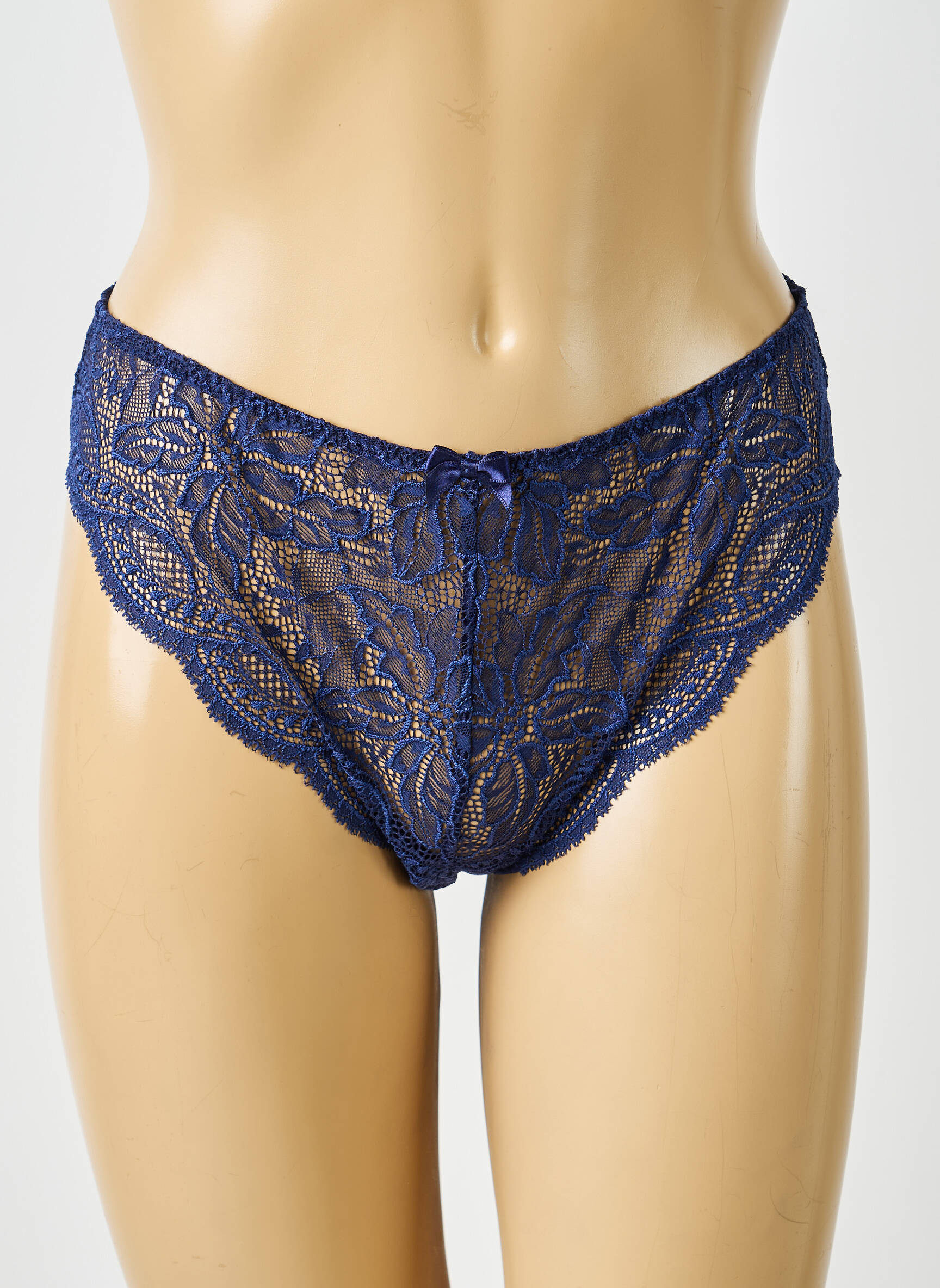 Chilot efect material satinat albastru SIMONE PERELE femeie