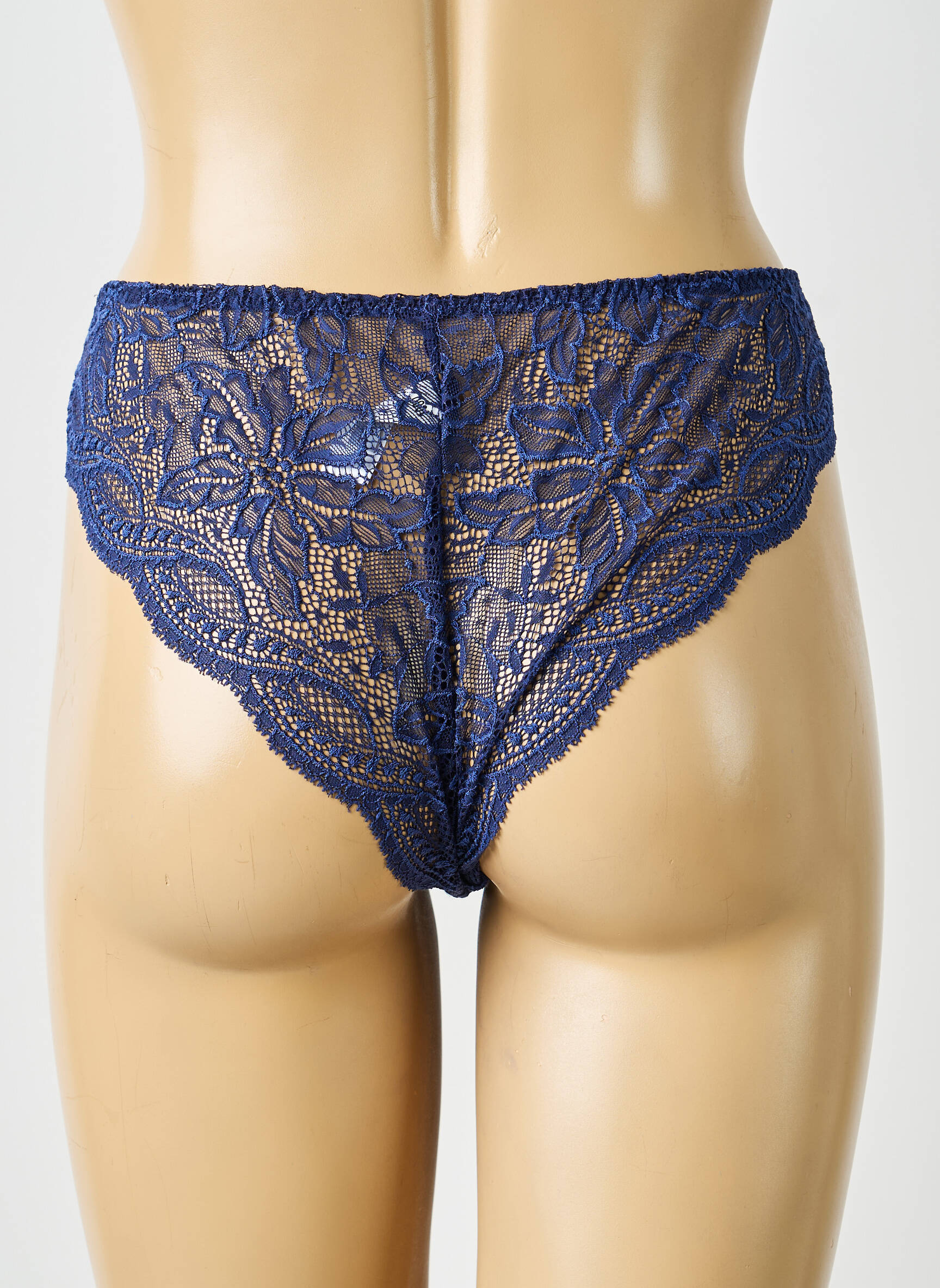 Chilot efect material satinat albastru SIMONE PERELE femeie