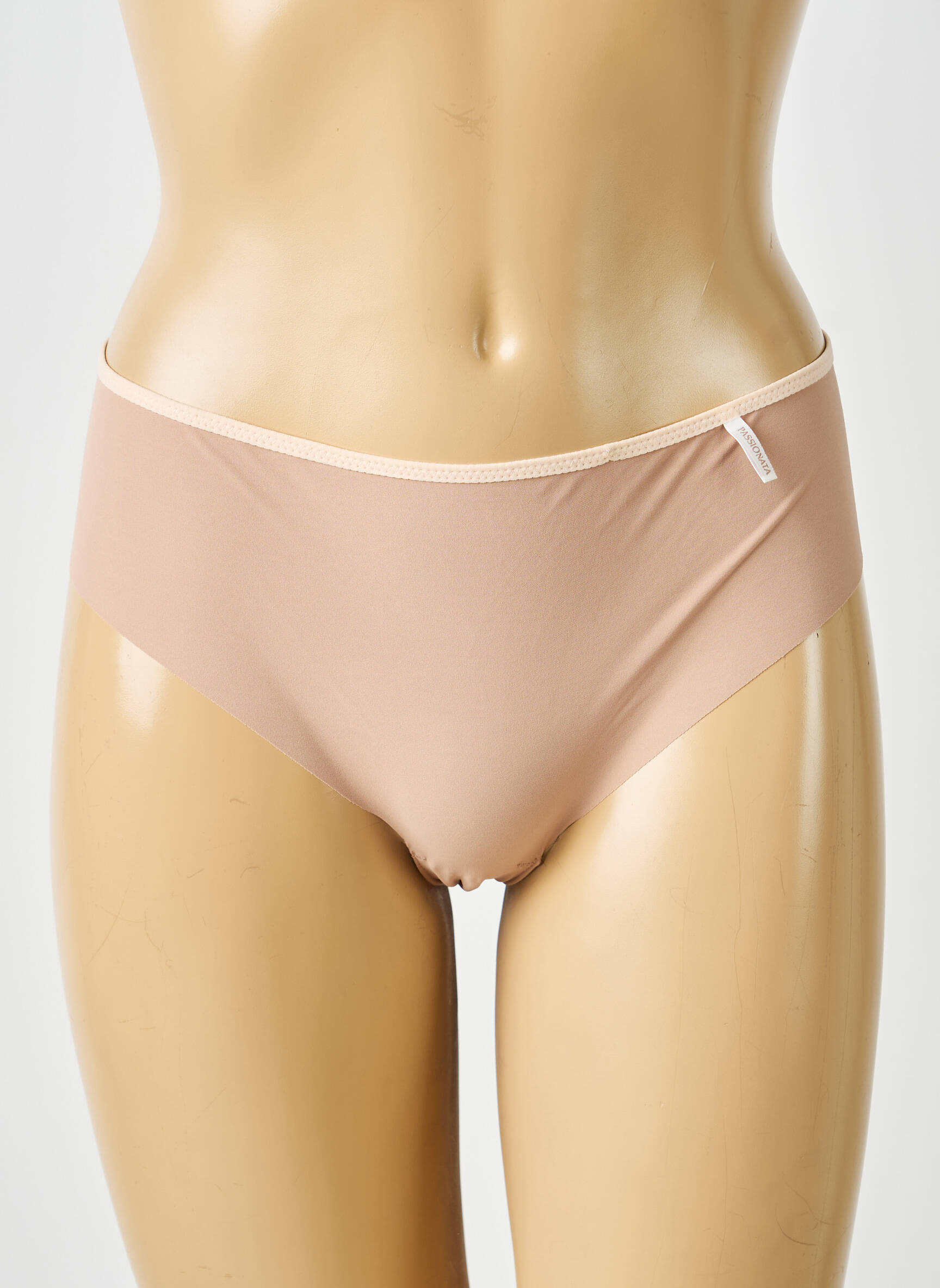 Shorty efect material satinat bej PASSIONATA femeie