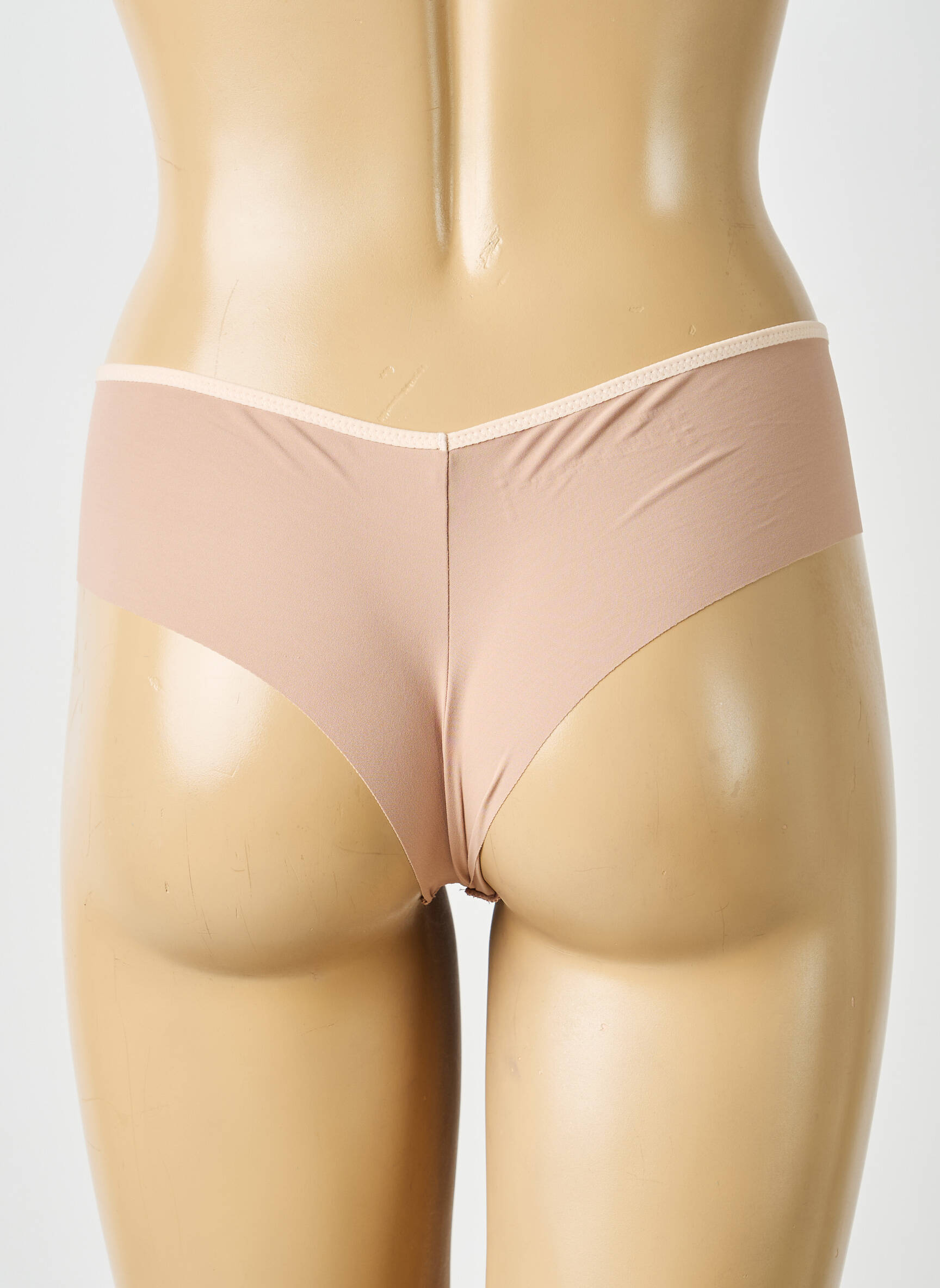 Shorty efect material satinat bej PASSIONATA femeie