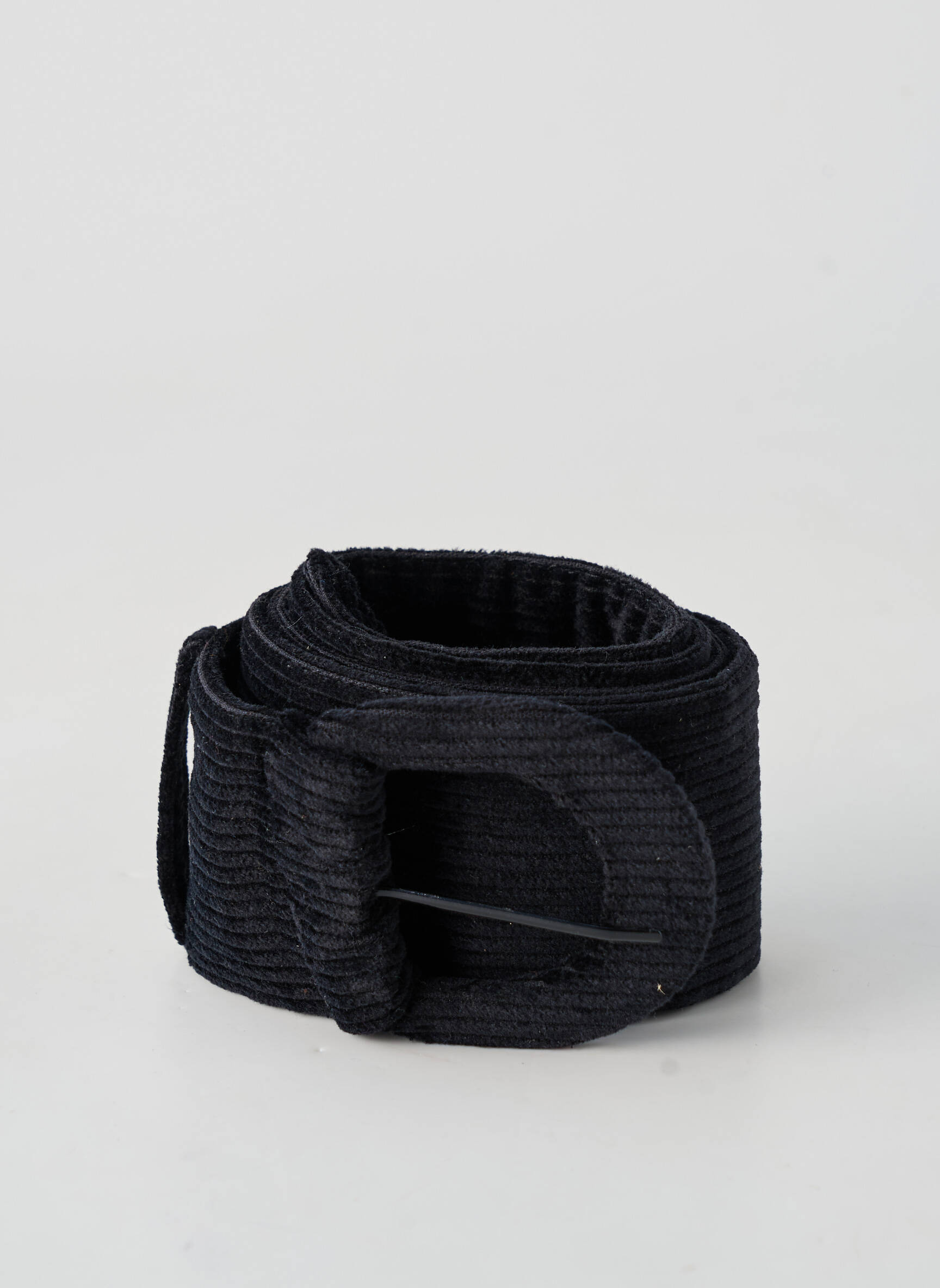 Curea efect material satinat negru SURKANA femeie