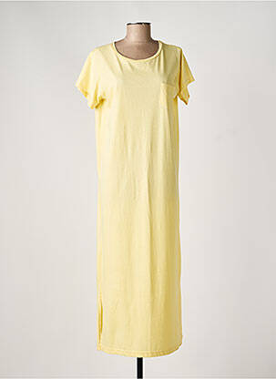 Rochie lungă mâneci scurte mâneci scurte galben LOVE BY MD femeie