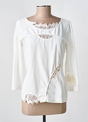 Tricou mâneci 3/4 mâneci 3/4 alb DANIELA DALLAVALLE femeie