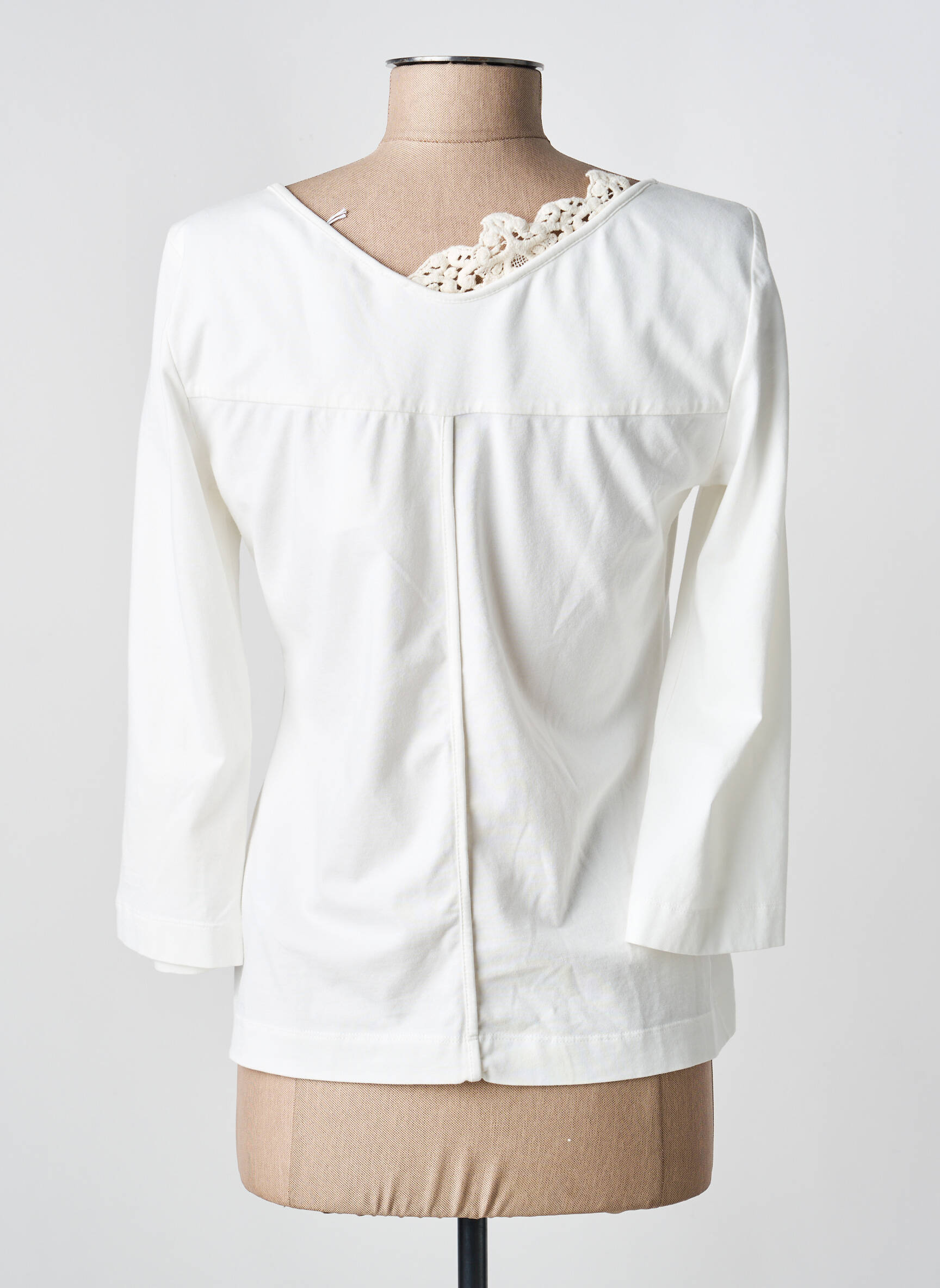 Tricou mâneci 3/4 mâneci 3/4 alb DANIELA DALLAVALLE femeie