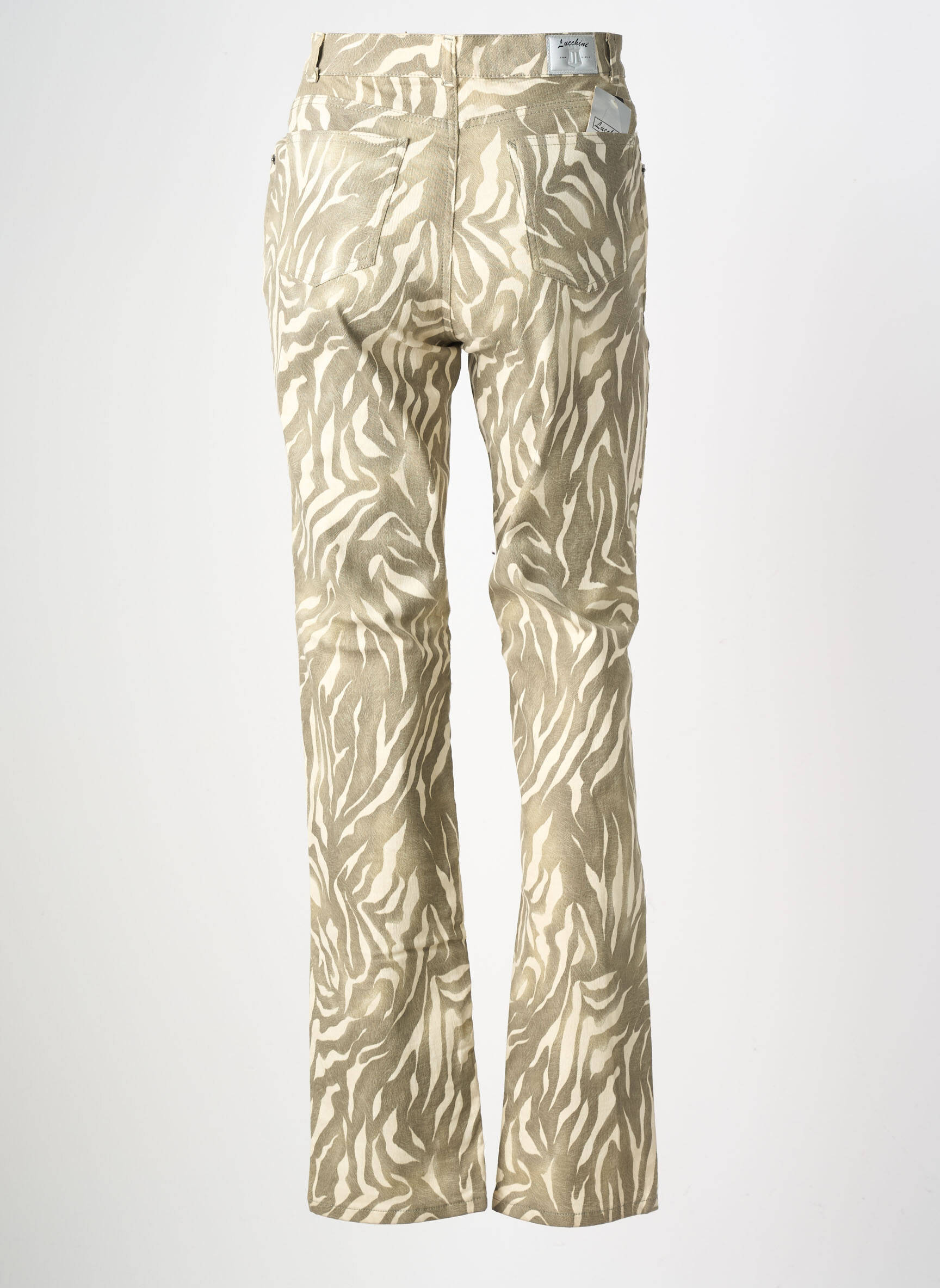 Pantalon drept elasticitate mărime normală verde LUCCHINI femeie