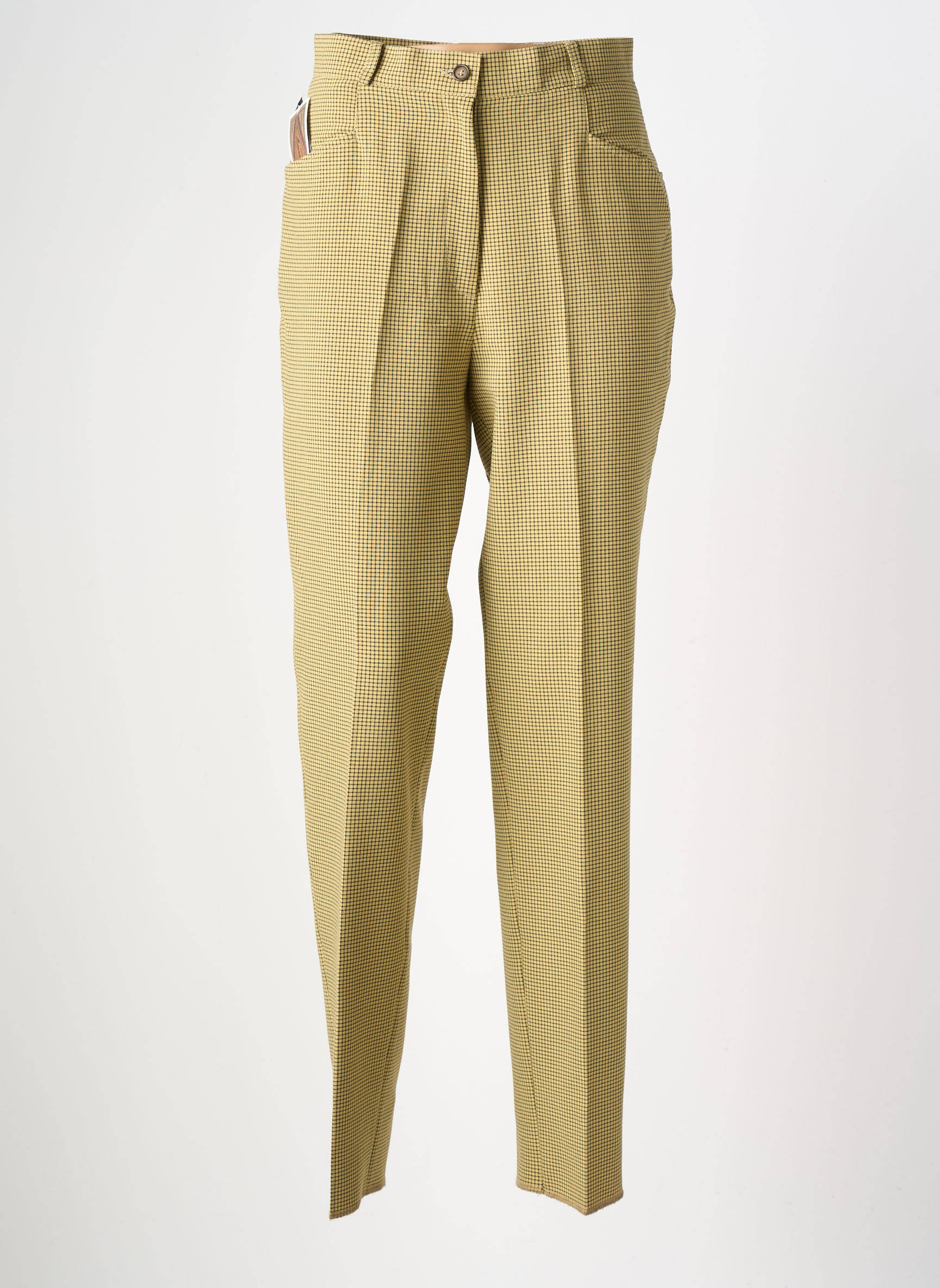 Pantalon drept elasticitate mărime normală galben LUCCHINI femeie