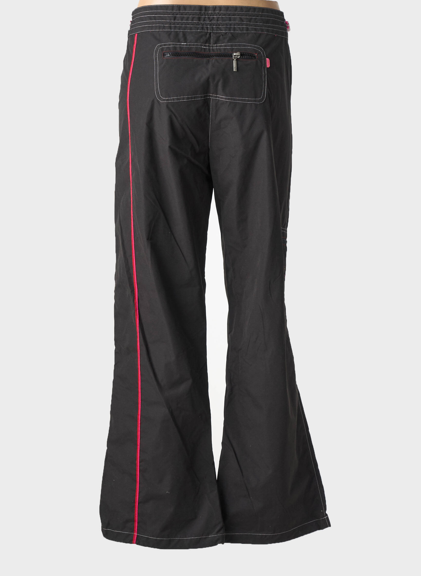 Pantalon drept țesătură poplin mărime normală negru KALAÏS femeie
