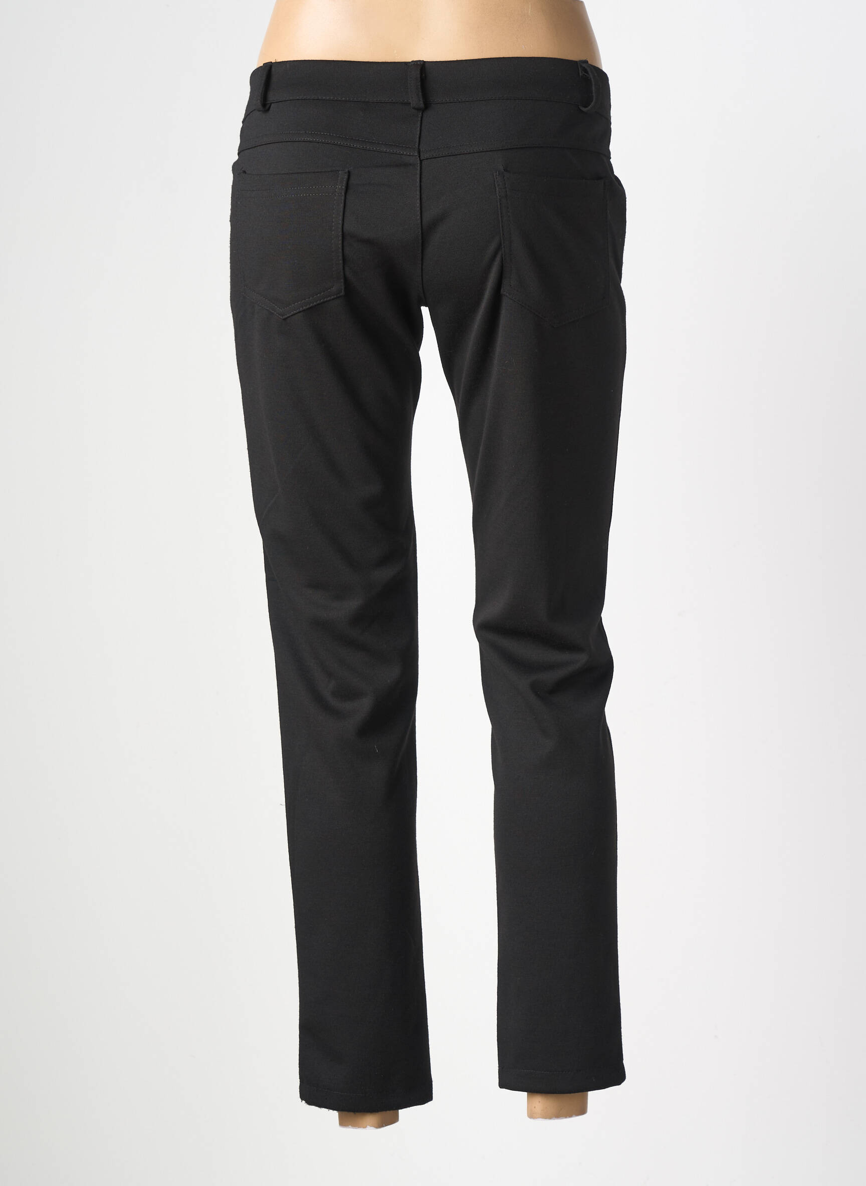 Pantalon 7/8 elasticitate mărime normală negru KALAÏS femeie