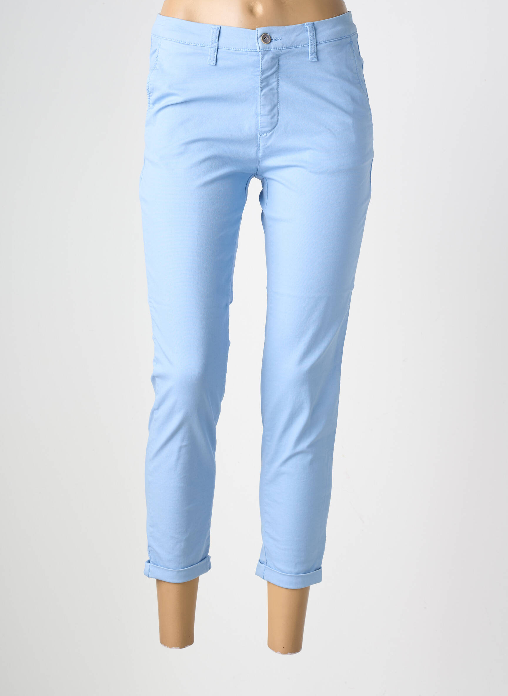 Pantalon 7/8 elasticitate mărime normală albastru LCDN femeie