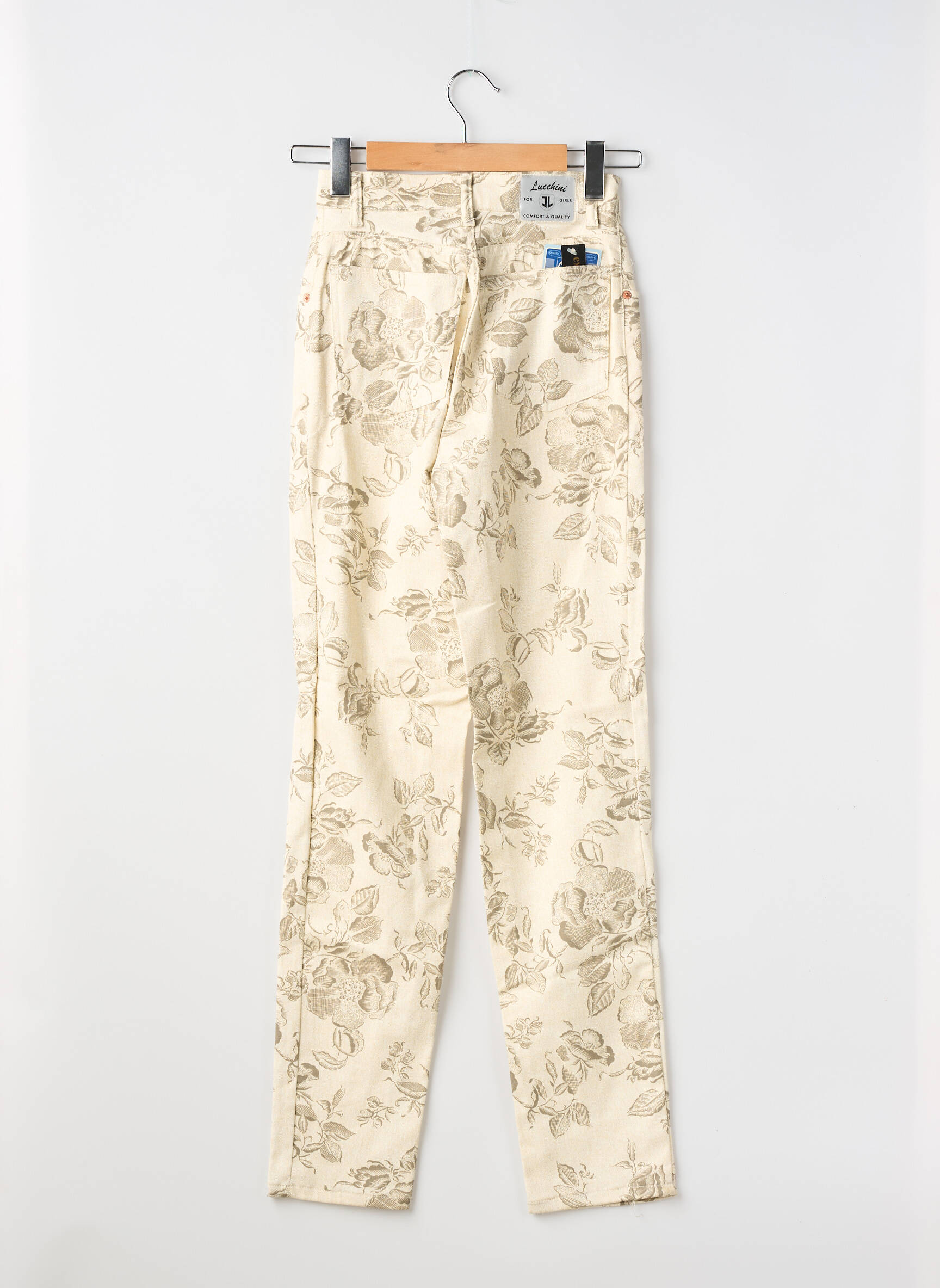 Pantalon slim elasticitate mărime normală bej LUCCHINI femeie