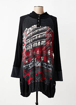 Rochie pulover elasticitate mâneci lungi negru HALOGENE femeie